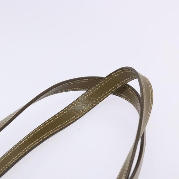 CELINE C Macadam Canvas Tote Bag Khaki Silver - Picture 8 of 13